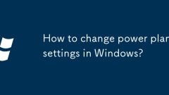 How to change power plan settings in Windows?