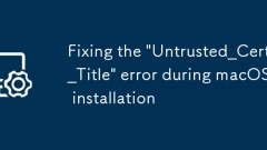 Fixing the 'Untrusted_Cert_Title' error during macOS installation