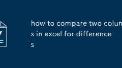 how to compare two columns in excel for differences