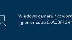 Windows camera not working error code 0xA00F4244