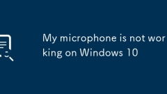 My microphone is not working on Windows 10