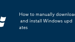 How to manually download and install Windows updates