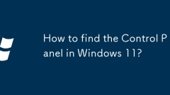 How to find the Control Panel in Windows 11?