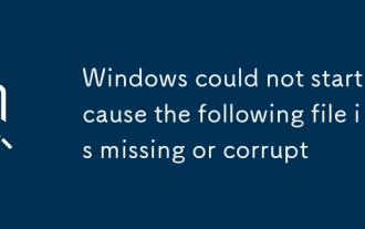 Windows could not start because the following file is missing or corrupt