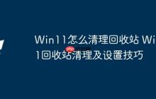 Win11怎么清理回收站 Win11回收站清理及设置技巧