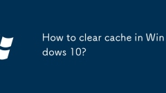 Wie l?sche ich Cache in Windows 10?