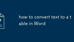 how to convert text to a table in Word