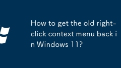 Wie bekomme ich das alte Kontextmenü mit der rechten Maustaste in Windows 11 wieder?