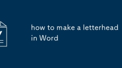 how to make a letterhead in Word