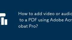 How to add video or audio to a PDF using Adobe Acrobat Pro?
