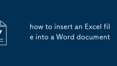 how to insert an Excel file into a Word document