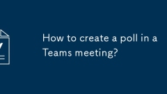 How to create a poll in a Teams meeting?