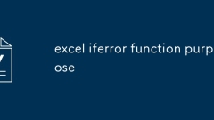 excel iferror function purpose