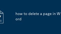 how to delete a page in Word