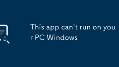 This app can't run on your PC Windows