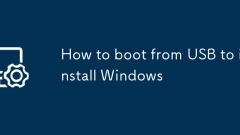 How to boot from USB to install Windows
