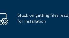 Stuck on getting files ready for installation