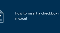 how to insert a checkbox in excel