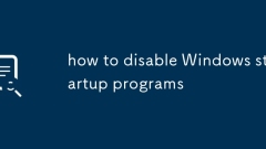 how to disable Windows startup programs