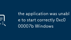 the application was unable to start correctly 0xc000007b Windows