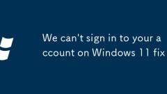 We can't sign in to your account on Windows 11 fix