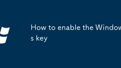 How to enable the Windows key
