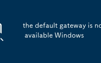 the default gateway is not available Windows