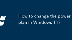 How to change the power plan in Windows 11?