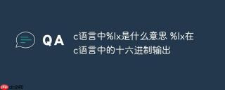 c语言中%lx是什么意思 %lx在c语言中的十六进制输出
