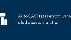 AutoCAD fatal error: unhandled access violation