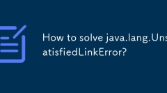 Comment résoudre java.lang.unsatisfiedLinkerror?