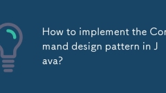 Comment implémenter le modèle de conception de commande dans Java?