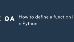 如何在Python中定义功能