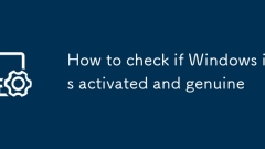 How to check if Windows is activated and genuine