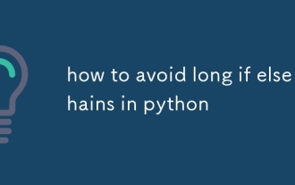 how to avoid long if else chains in python