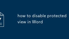 how to disable protected view in Word