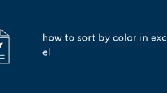 how to sort by color in excel