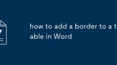 how to add a border to a table in Word