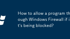How to allow a program through Windows Firewall if it's being blocked?