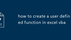 how to create a user defined function in excel vba