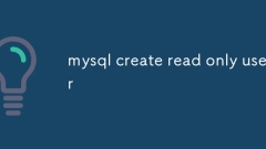mysql創(chuàng)建僅閱讀用戶(hù)