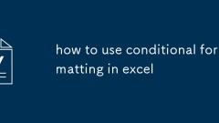 how to use conditional formatting in excel