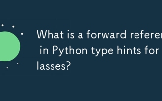 Was ist eine Vorw?rtsreferenz in Python -Typ -Tipps für Klassen?