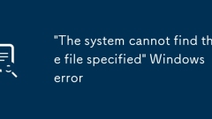 'The system cannot find the file specified' Windows error