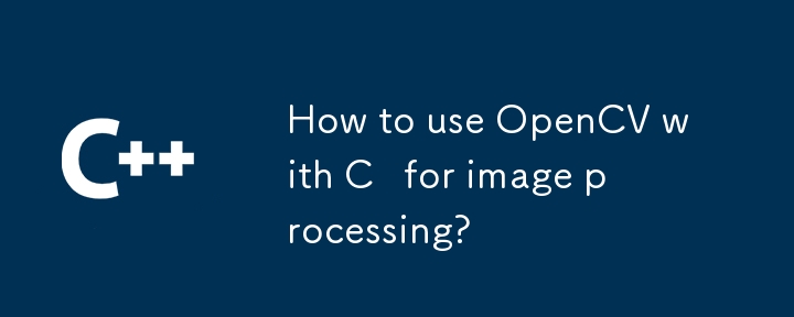 Wie benutze ich OpenCV mit C für die Bildverarbeitung?