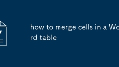 how to merge cells in a Word table