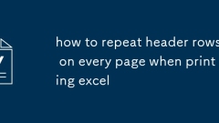 how to repeat header rows on every page when printing excel