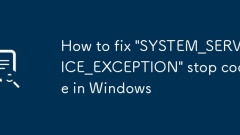 How to fix 'SYSTEM_SERVICE_EXCEPTION' stop code in Windows