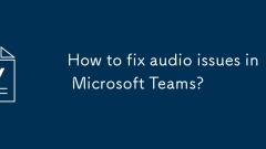 Wie beheben Sie Audioprobleme in Microsoft -Teams?