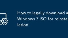 Comment télécharger légalement un ISO Windows 7 pour la réinstallation